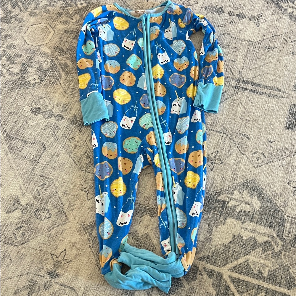 Little Sleepies Blue and Yellow Kids One Piece Pajama